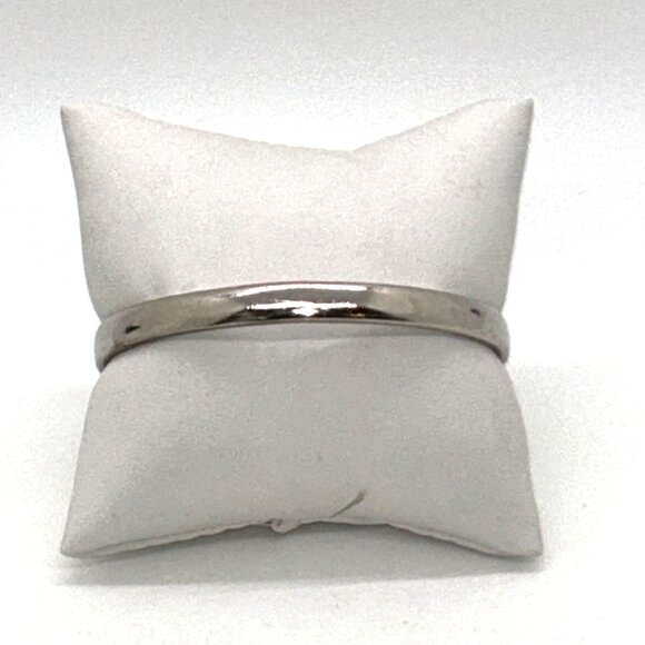 Whiting & Davis Vintage Silver-Tone Etched Floral Bangle Bracelet 7 Inch - Picture 3 of 9